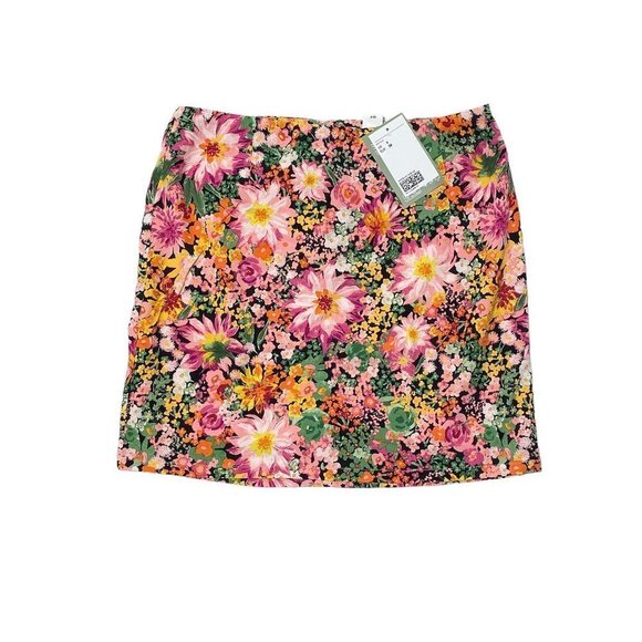 H&M Women's Patterned Mini Skirt Black/Floral - Picture 8 of 8